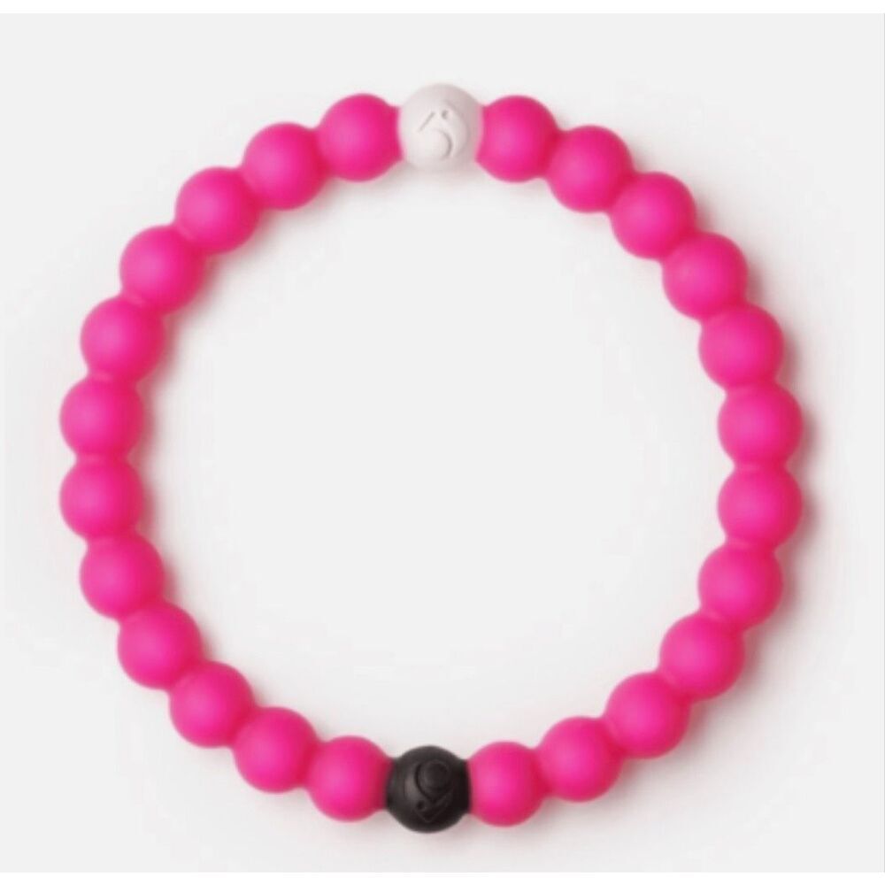 NWOT Lokai Find Your Balance Breast Cancer Awareness Beaded Bracelet Pink Small
